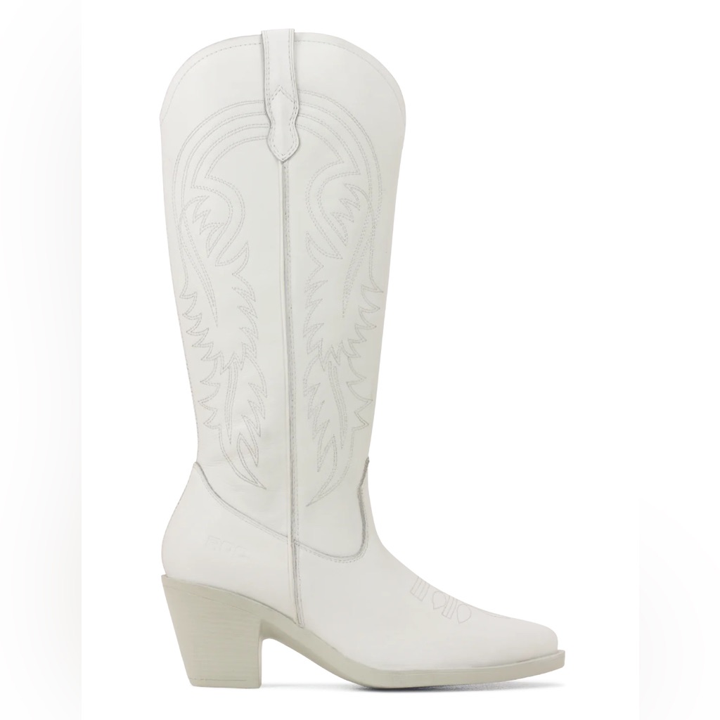 White Galveston Leather Boots (41)
